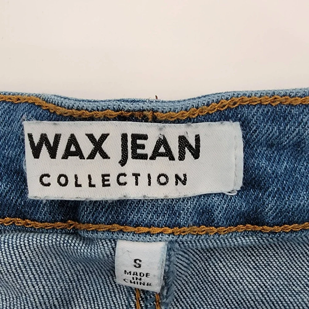 Wax Jean Distressed High Waisted Denim Shorts